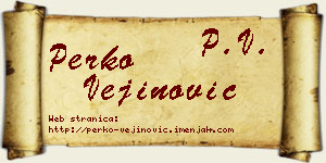 Perko Vejinović vizit kartica